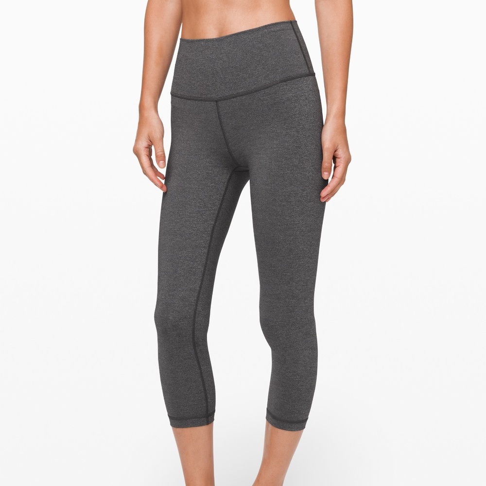 Lululemon Gray Textured Crop Leggings